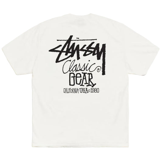 Stussy Classic Gear Tee White