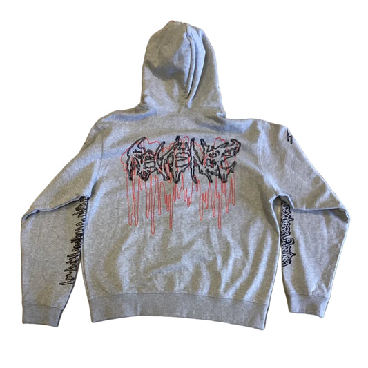 Revenge Toxic Zip Hoodie Grey