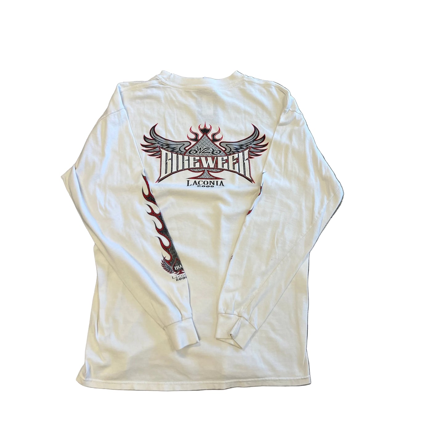 Vintage Laconia Bike Week LS Tee White