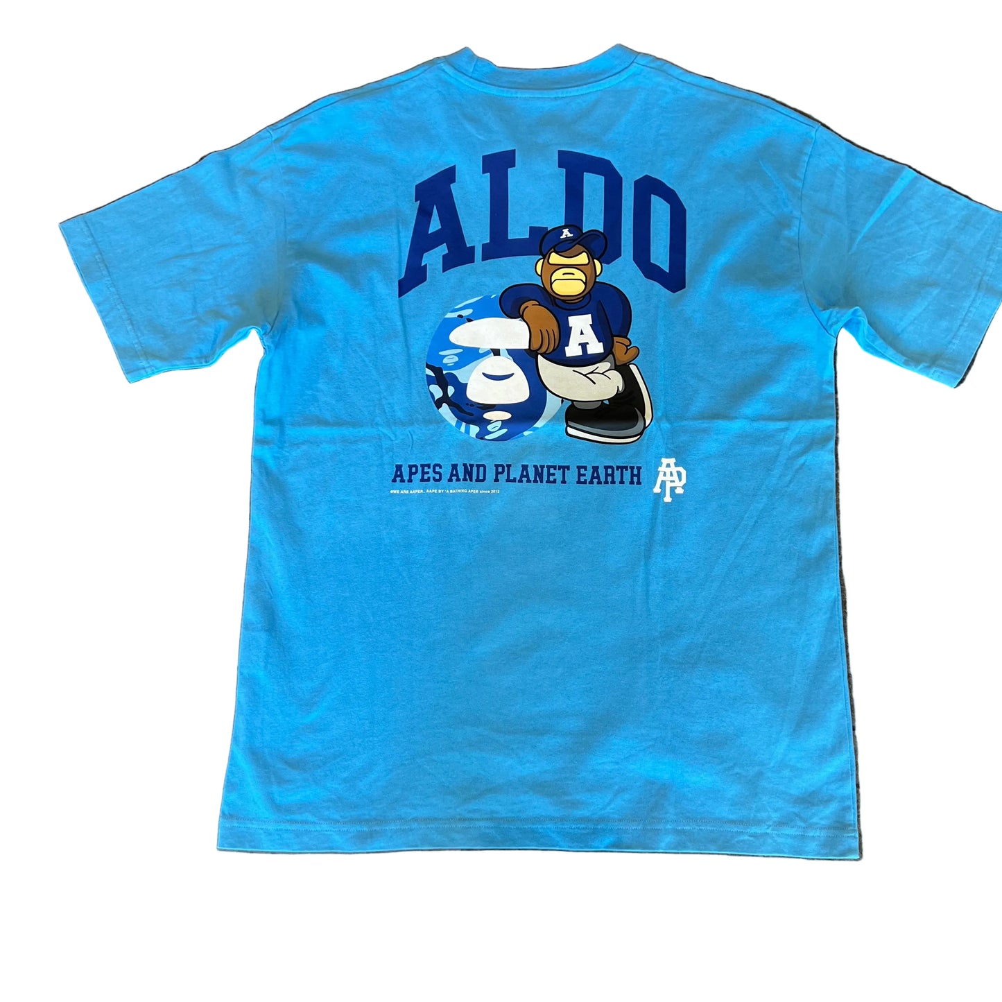 USED AAPE Aldo Tee Blue