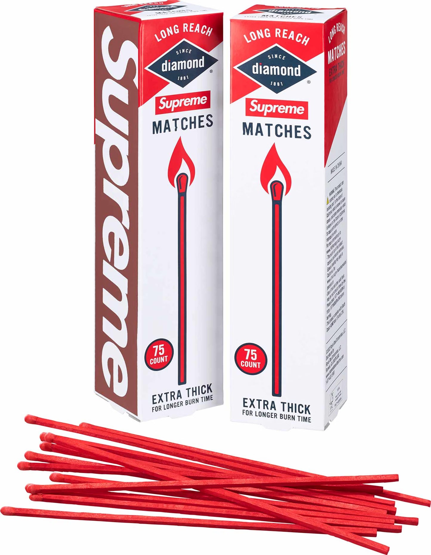 Supreme Diamond 75ct Long Burn Matches (1 Box)