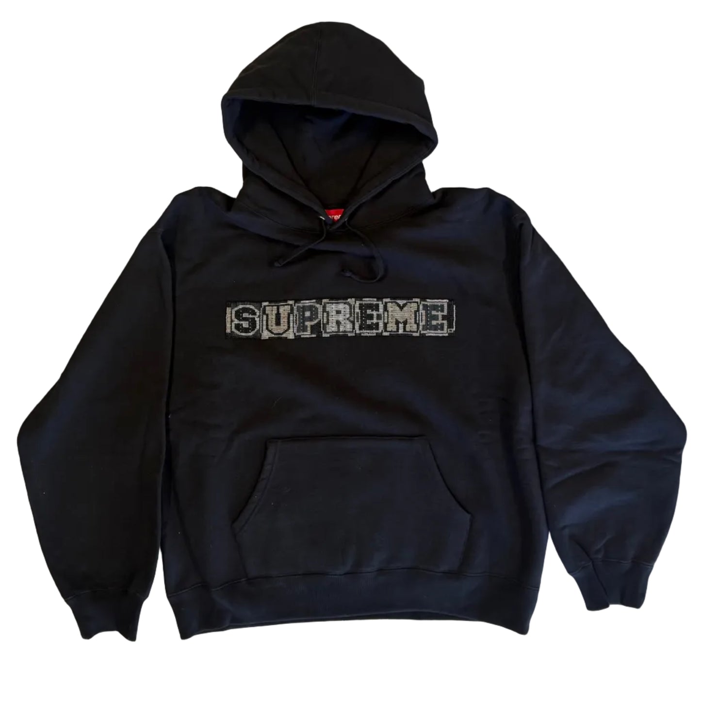 USED Supreme SS23 Beaded Hoodie Black