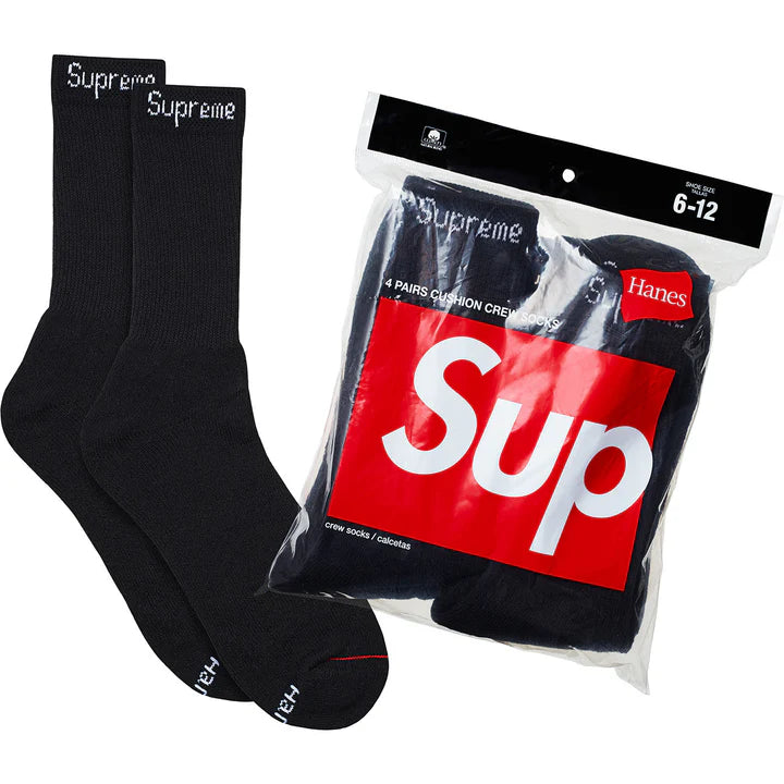 Supreme Hanes Crew Socks 4pack