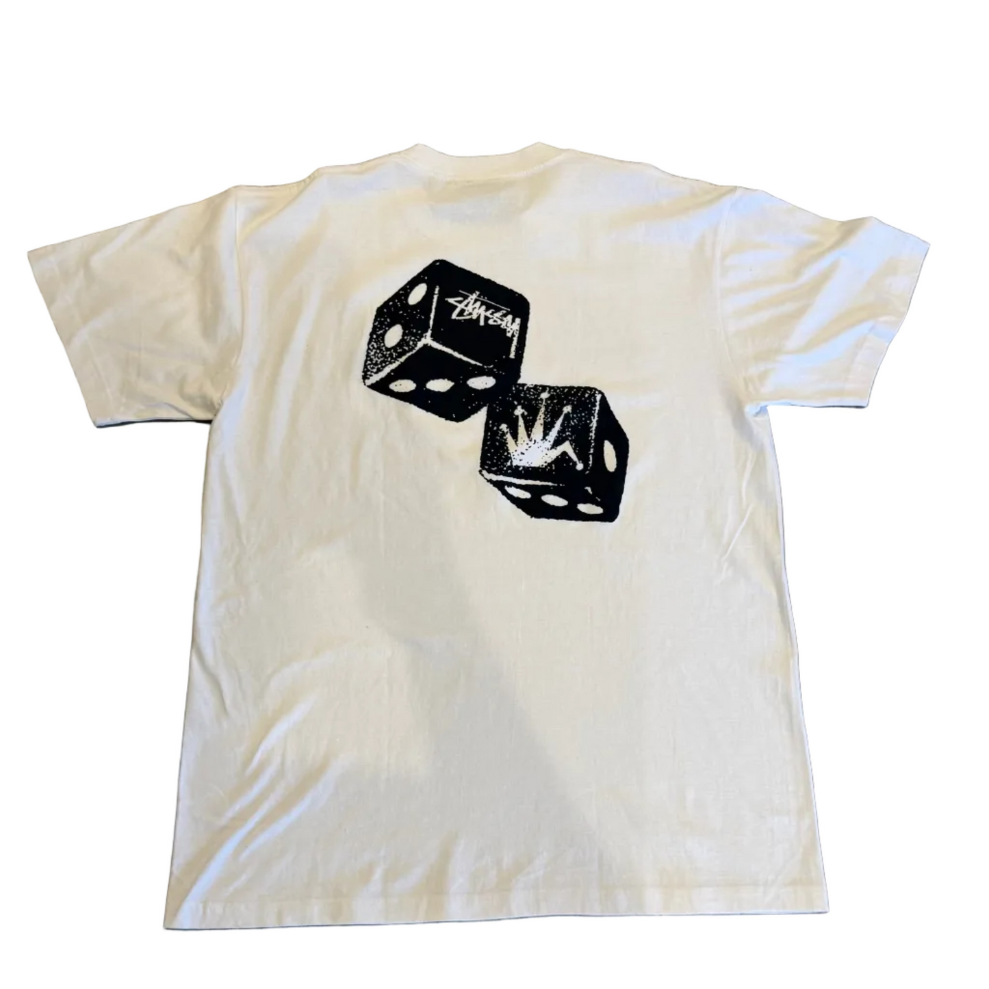 USED Stussy Dice Tee White