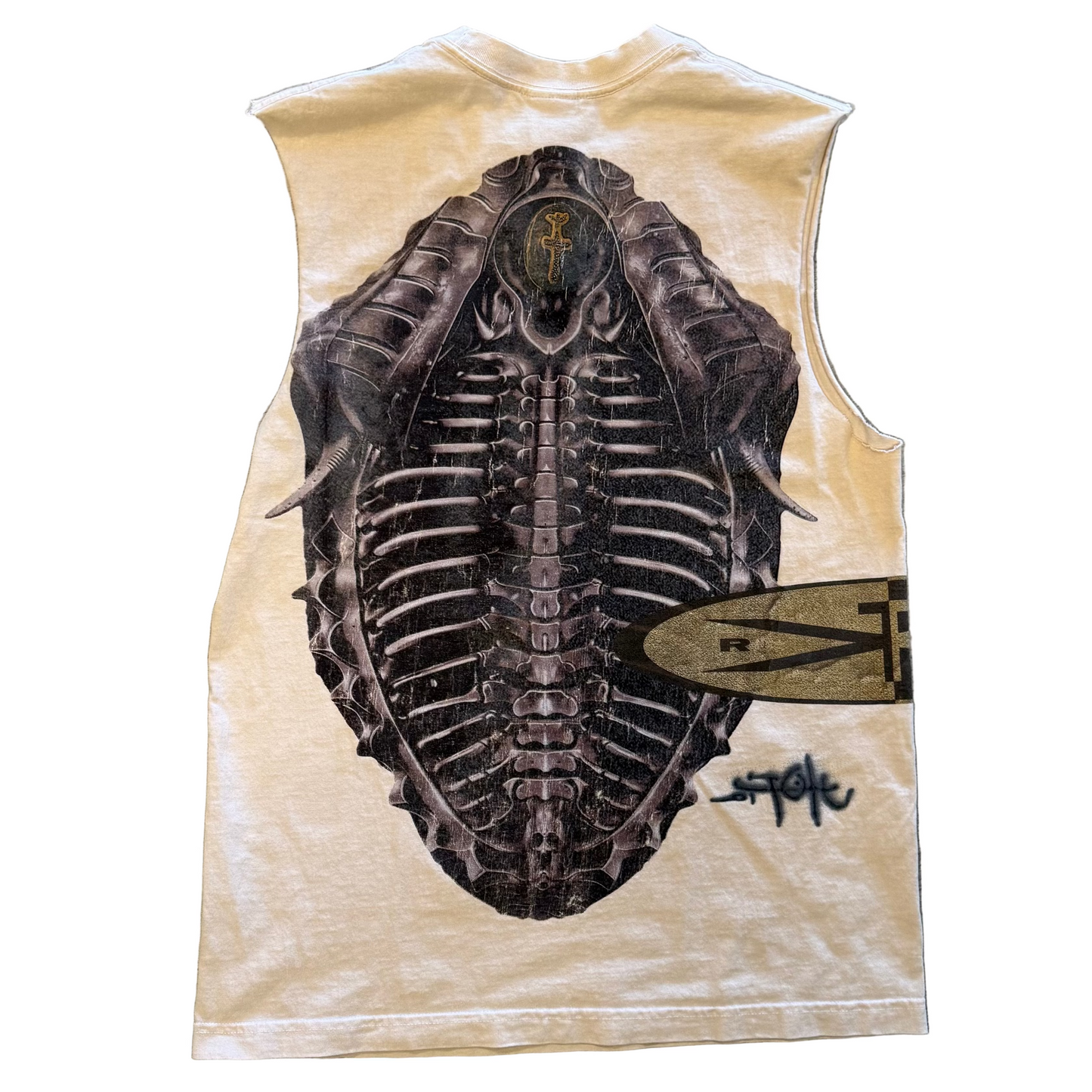 USED Travis Scott Spine Cut Off Tee