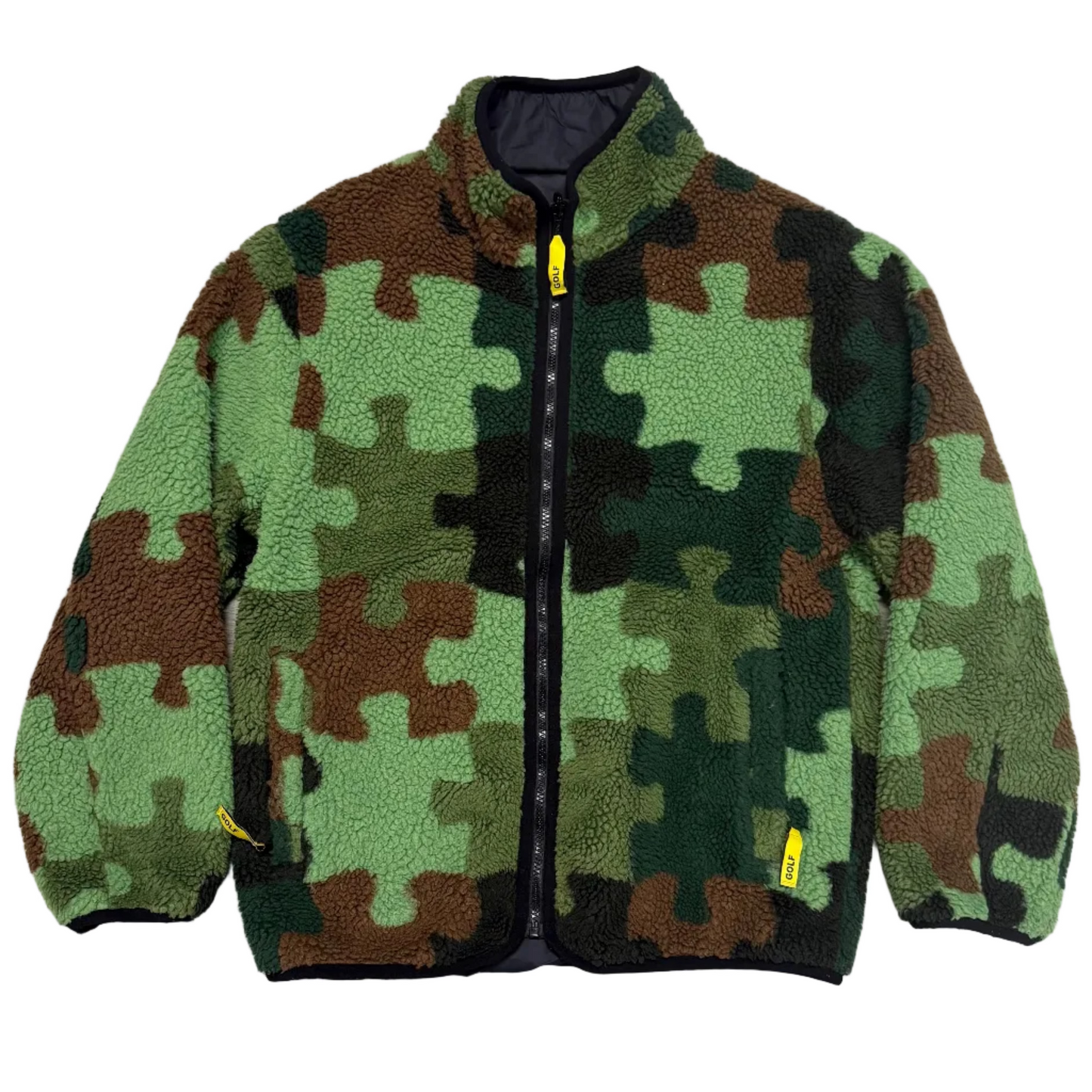 USED Golf Wang Puzzle Camo Reversible Fleece