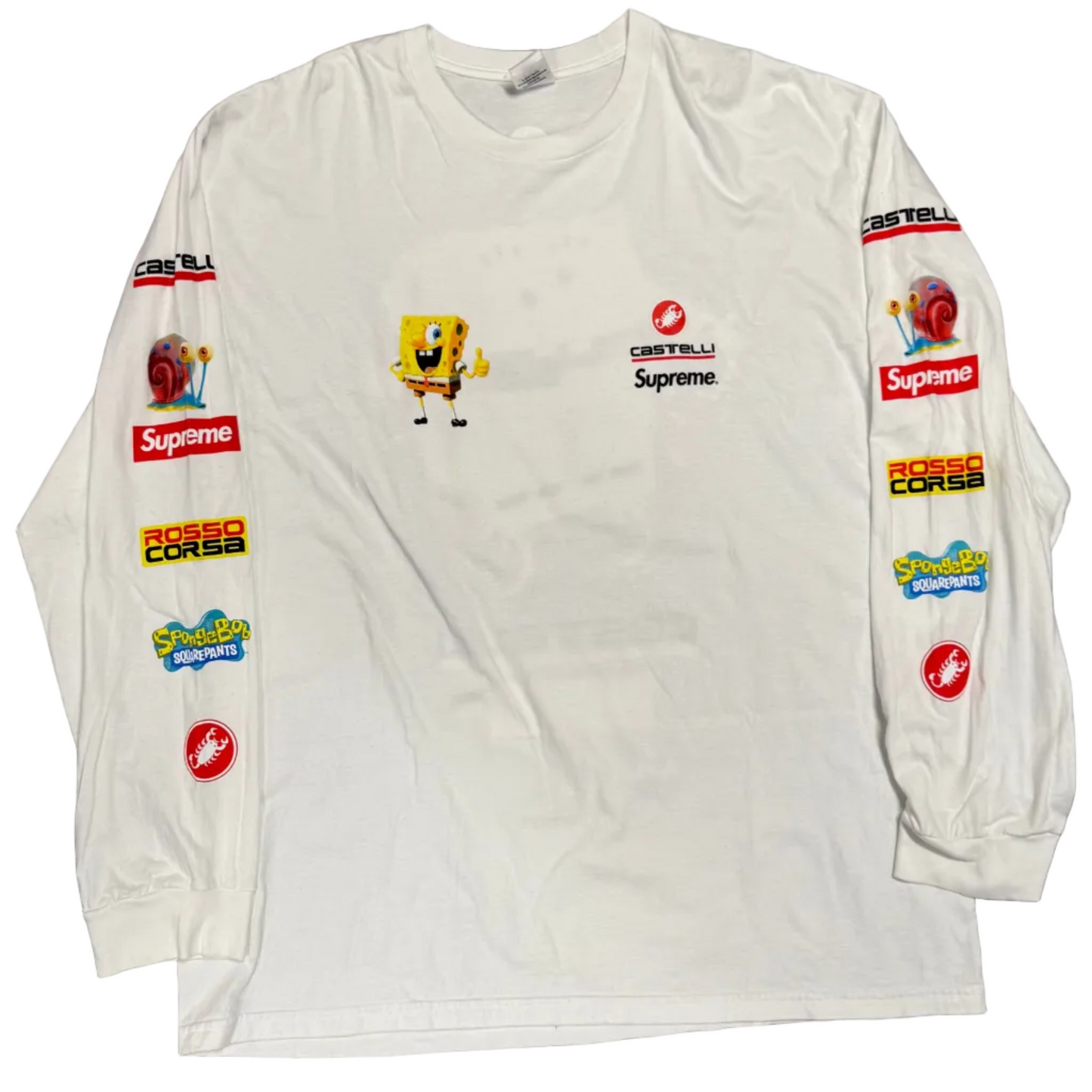 USED Supreme SpongeBob/Castelli Racing L/S Tee