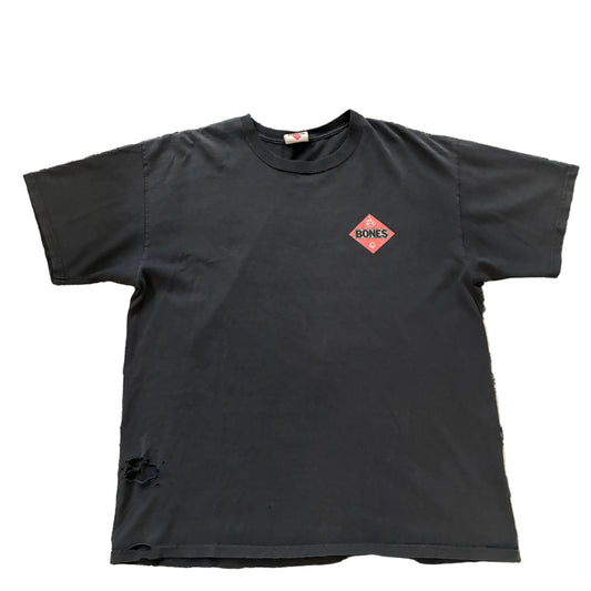 Vintage Bones Thrashed Faded Tee Black