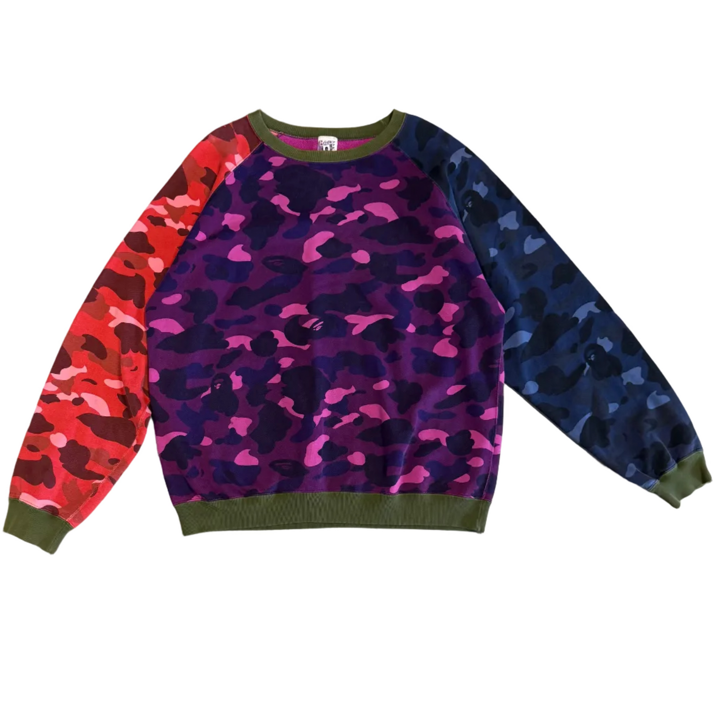 USED Bape Crazy Camo Crewneck