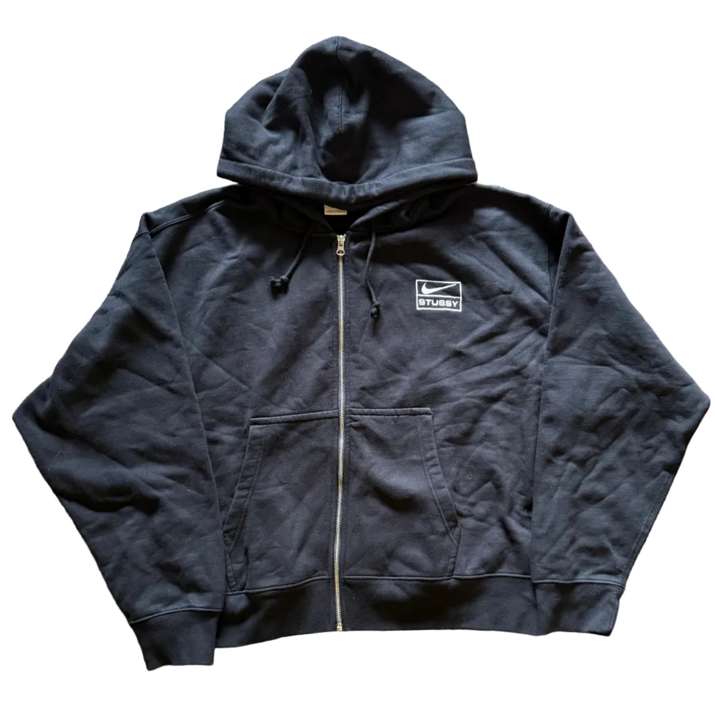 USED Stussy x Nike Stone Washed Fleece Zip Hoodie (FW25)