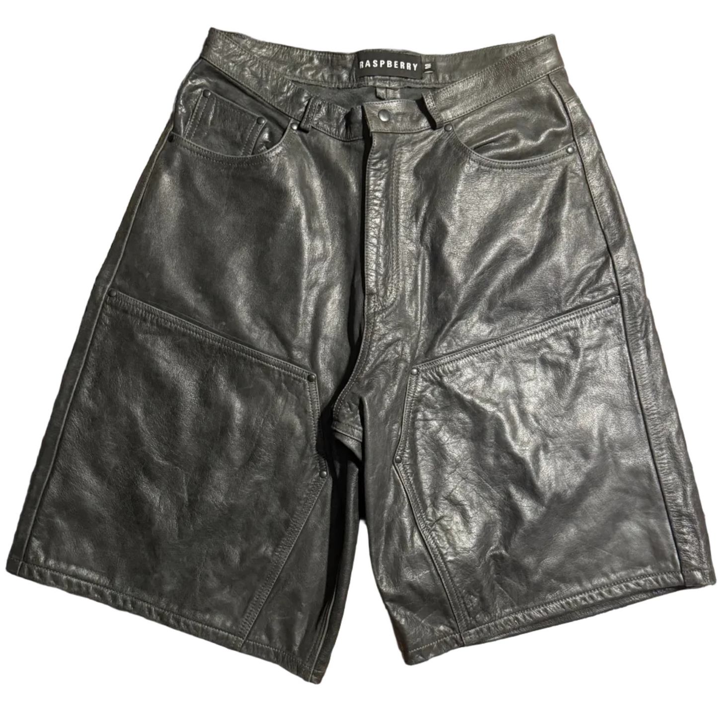 USED GV Gallery Raspberry Hills Leather Shorts