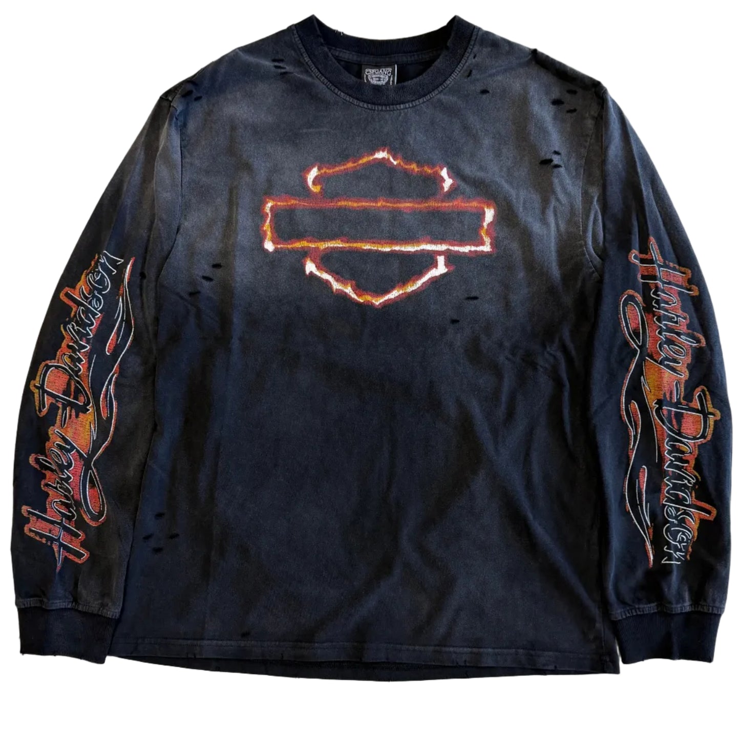 West Coast Choppers HD LS Tee Faded Black