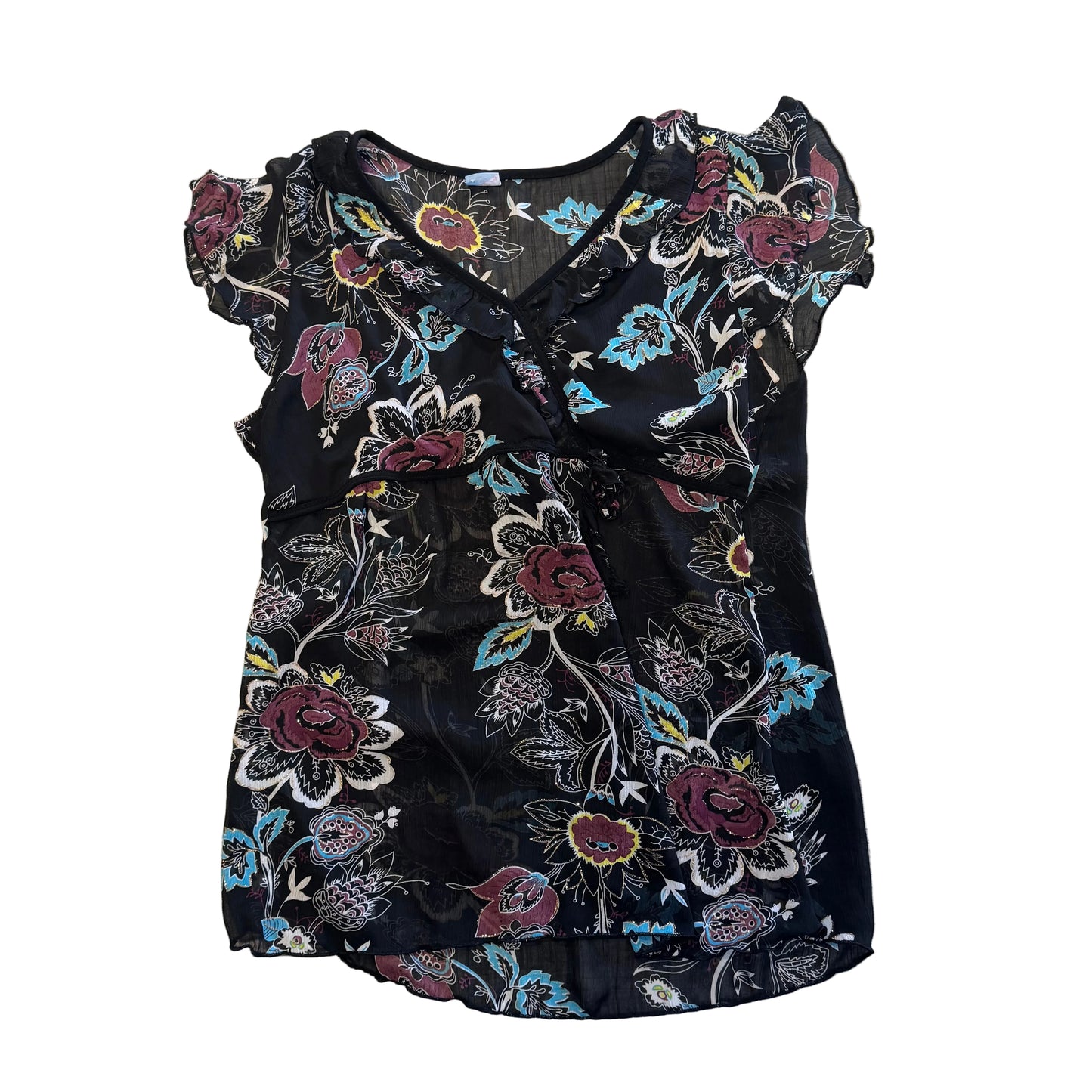 Vintage Mesh Flower Top