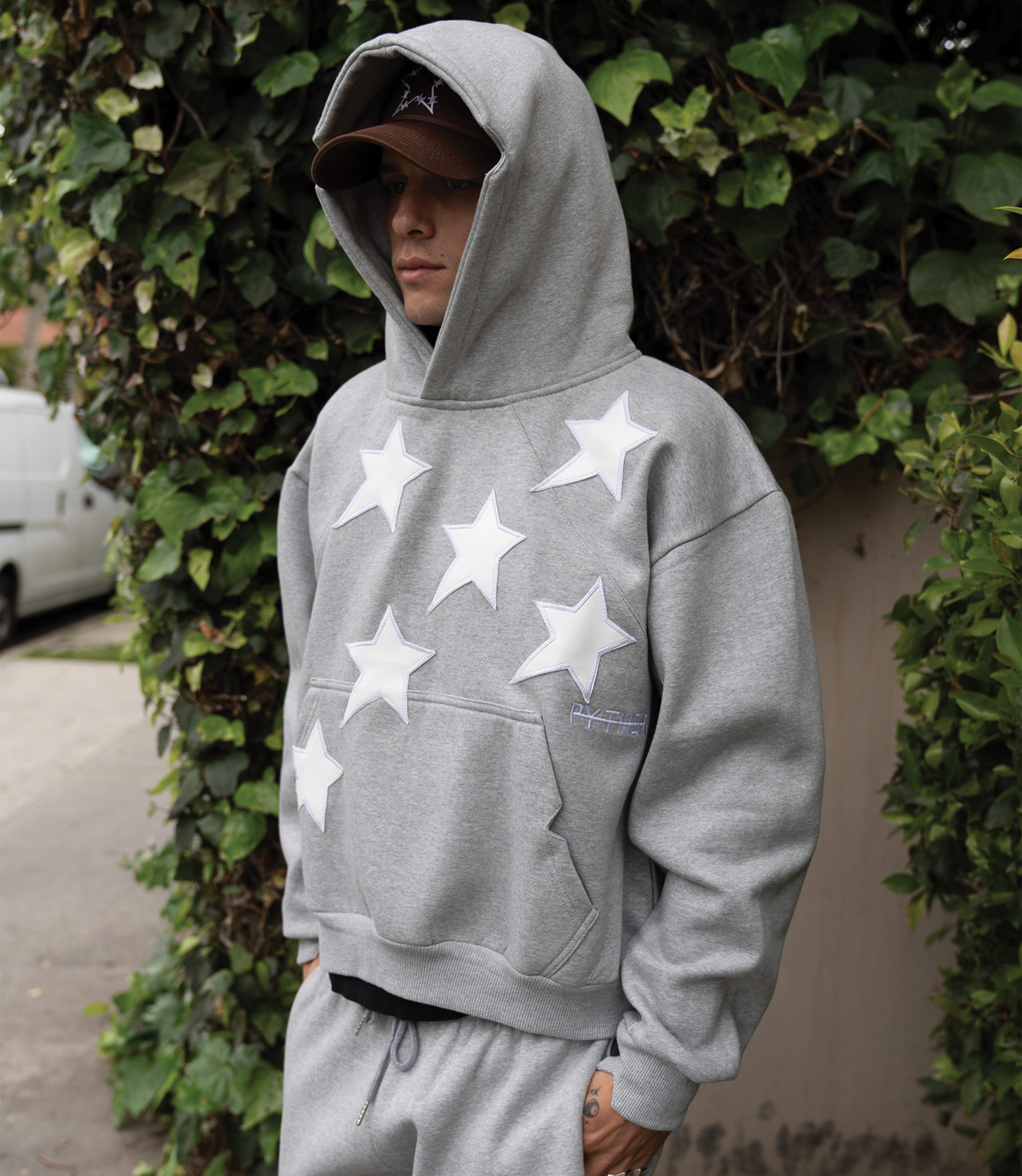 PERIPHERAL STAR HOODIE - HEATHER