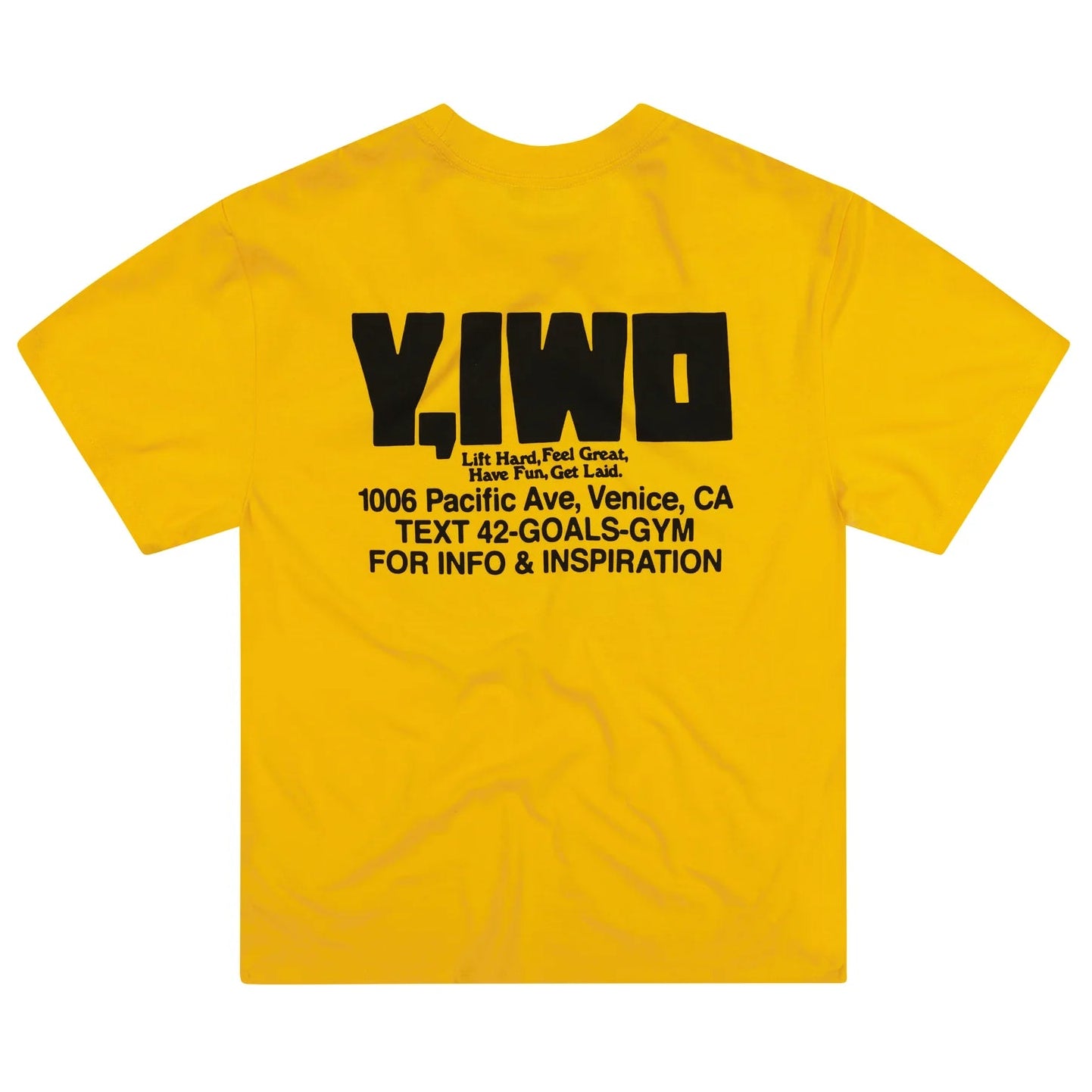 Y.IWO Animal Workouts Standard Tee Yellow
