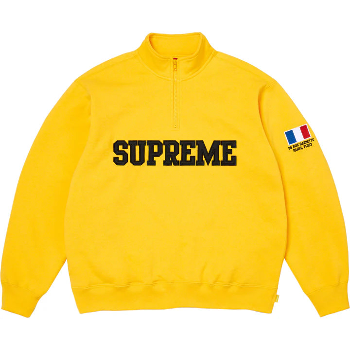 Supreme Shop Flag Half Zip Pullover Yellow - Paris