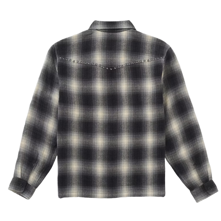 Supreme Stud Shadow Plaid Zip Up Shirt