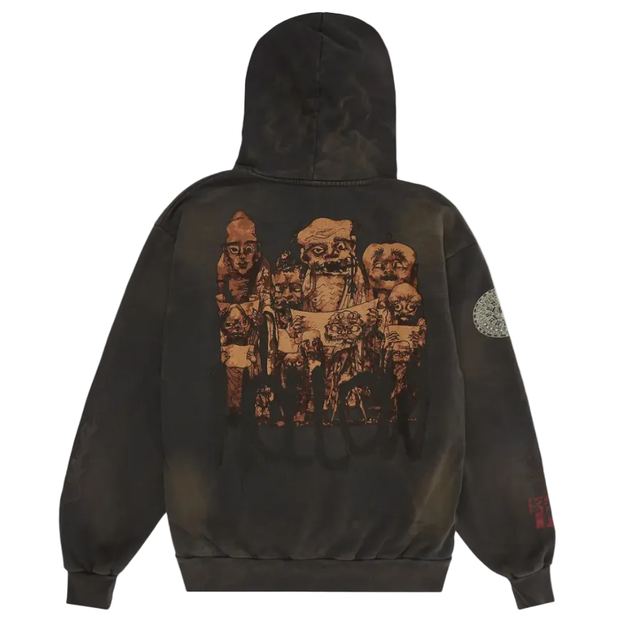 Travis Scott Cactus Jack x Takashi Murakami Hollow Hoodie Brown