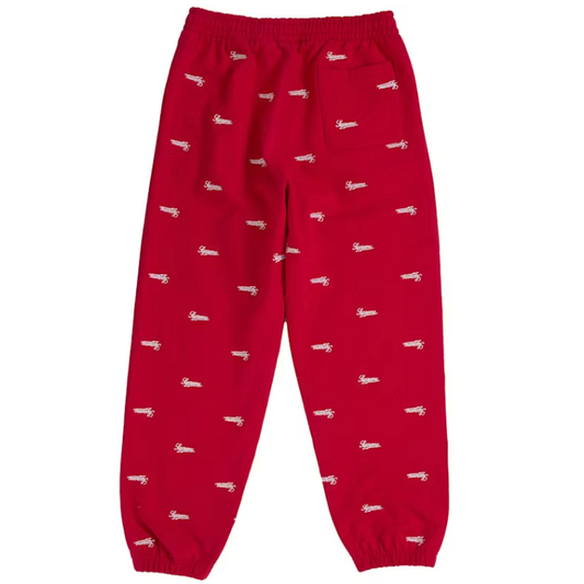 Supreme Repeat Script Sweatpant Red