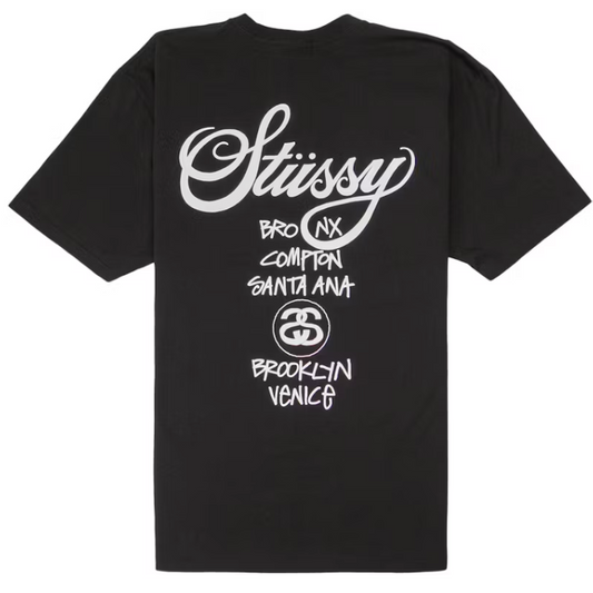 Stussy World Tour Tee Black