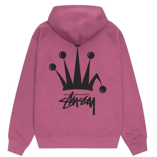 Stussy Regal Crown Zip Hoodie Berry