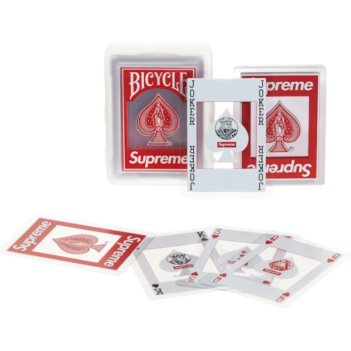 Supreme Bicycle Clear Playing Cards