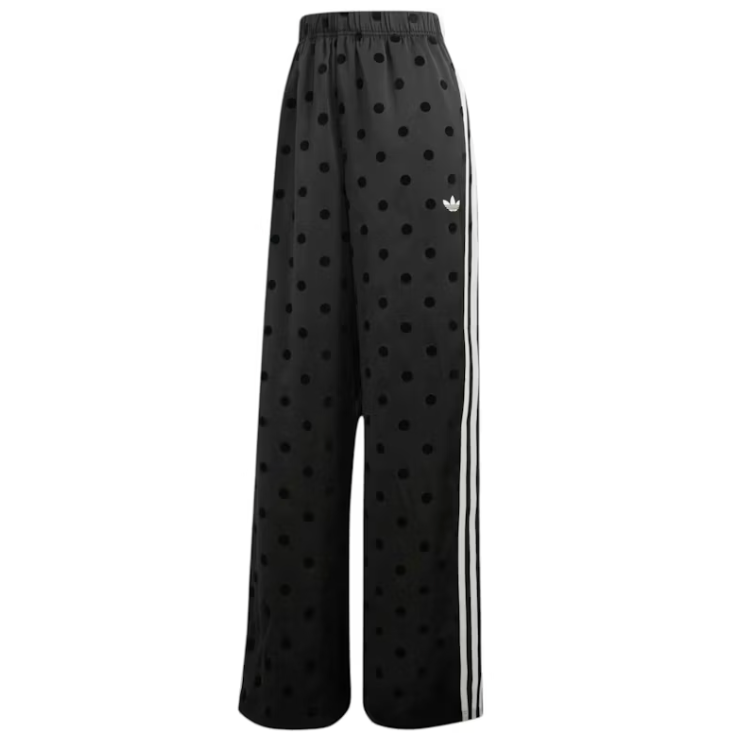 Women’s Satin Polka Dots Wide Leg Pant “Black” (Asia Sizing)