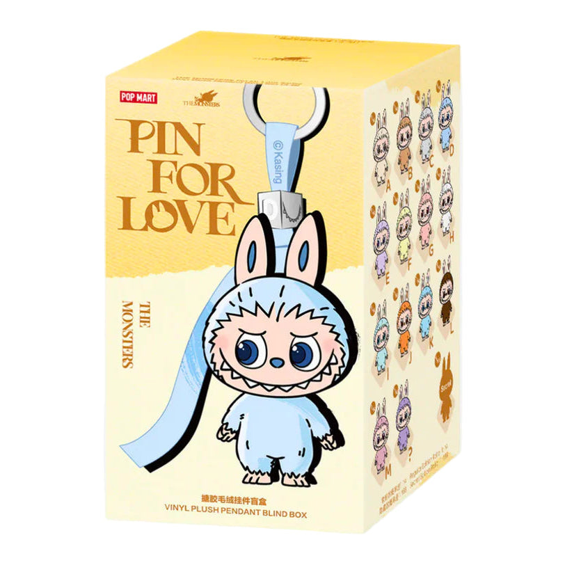 Pop Mart Labubu The Monsters Pin for Love Series Vinyl Plush Pendant (A-M) Single Blind Box