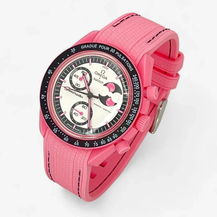 Swatch x Omega Bioceramic Moonswatch Mission to the Pink Moon