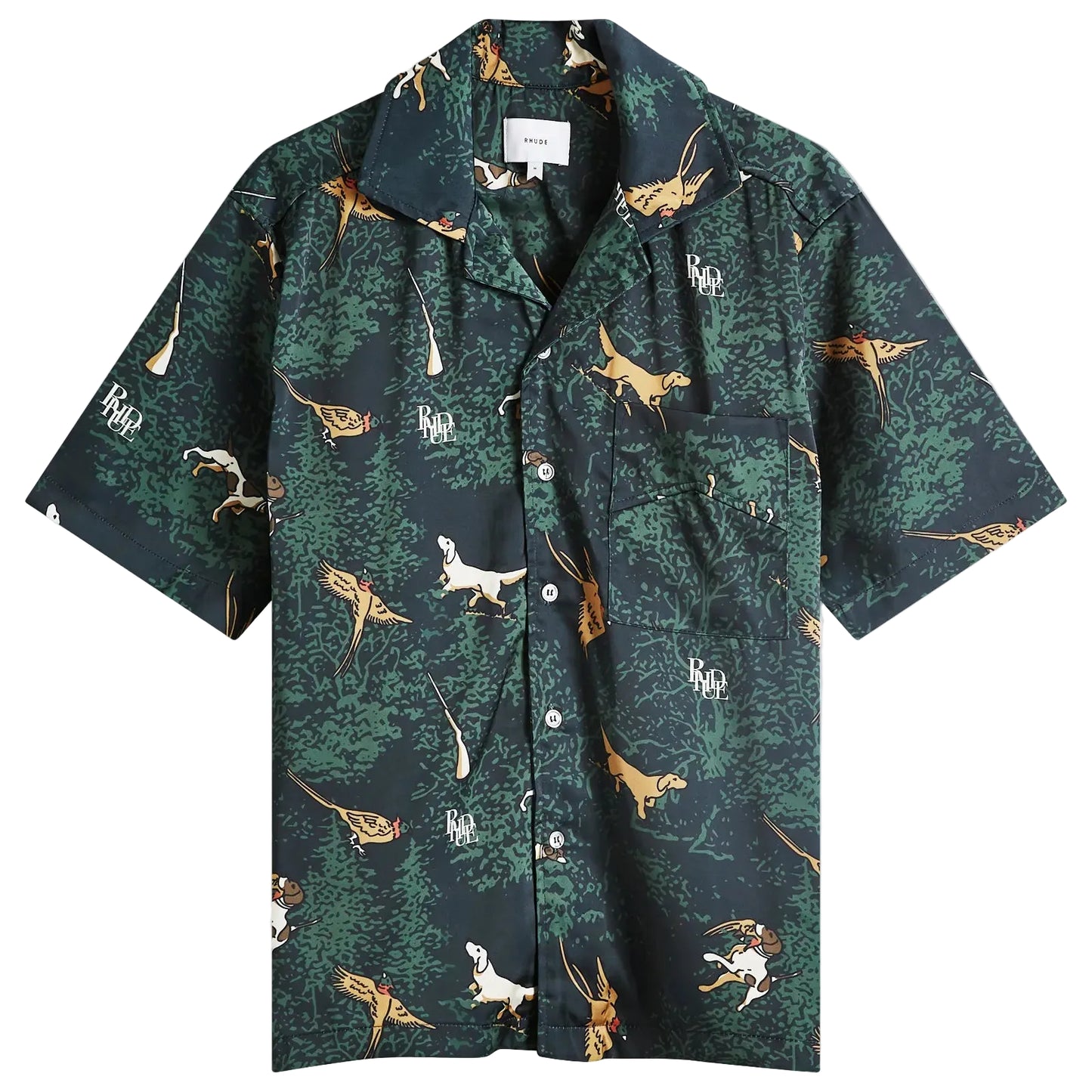 USED Rhude Scrambled Dog Vacation Shirt