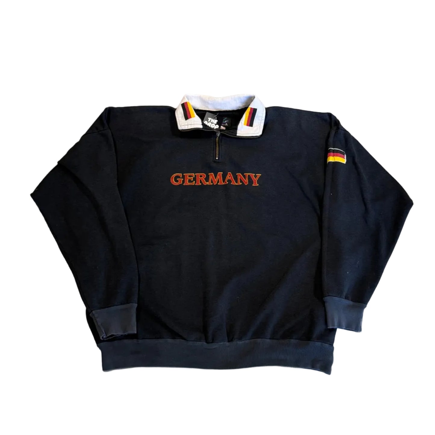 Vintage Germany Rugby Quarter Zip Black