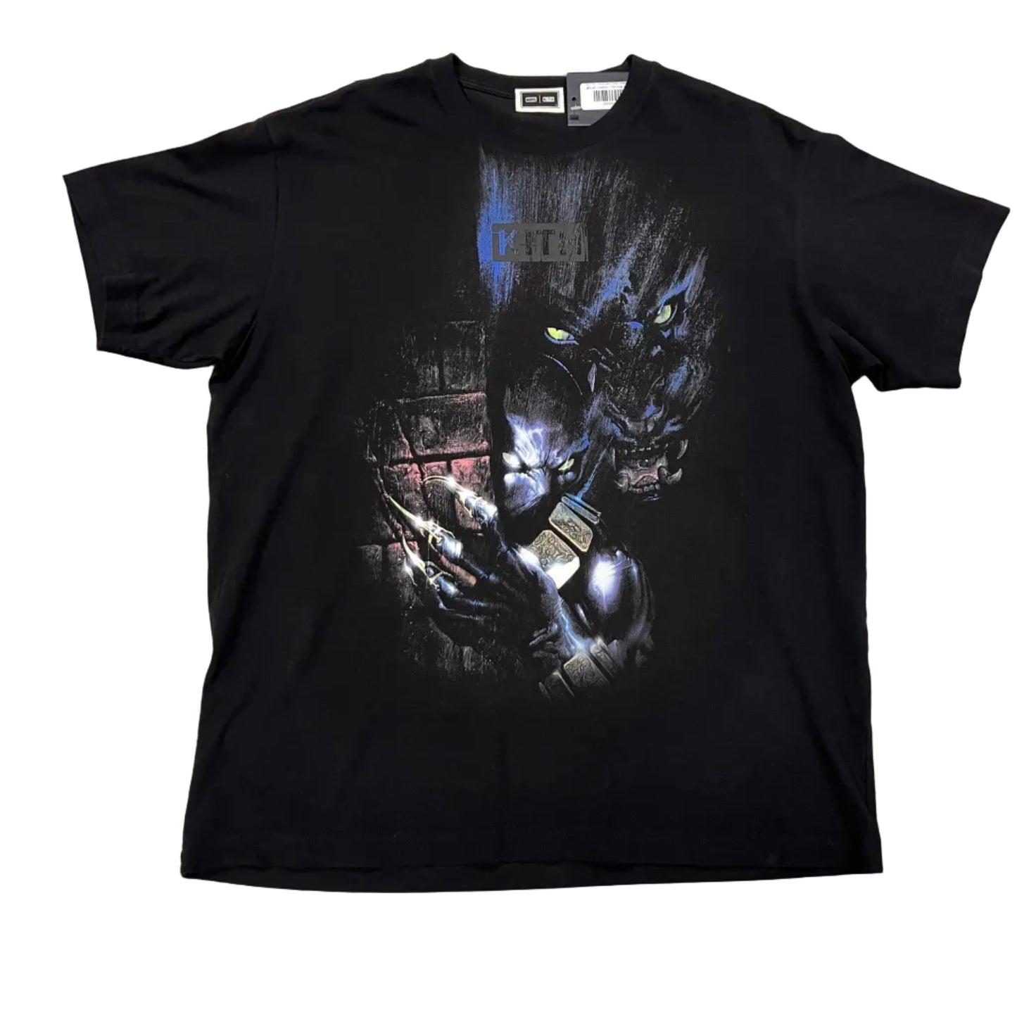 USED Kith x Marvel Black Panther Vintage Tee Black