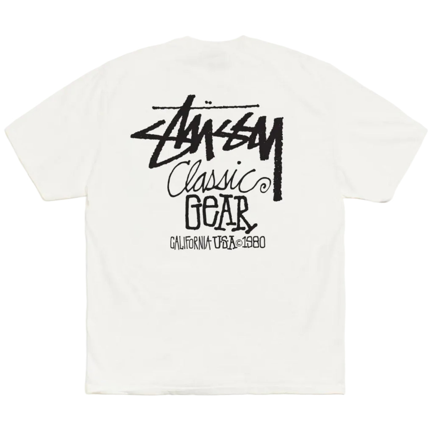 Stussy Classic Gear Tee White
