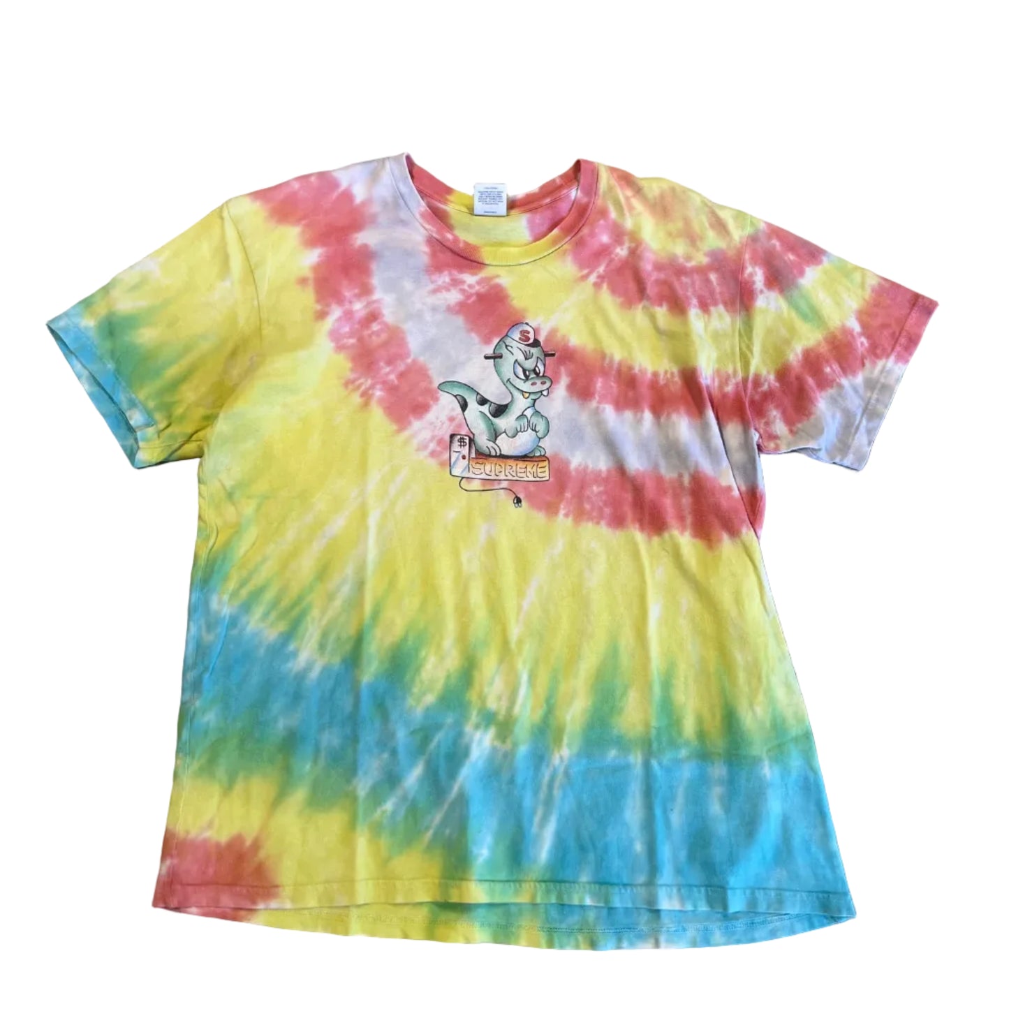 USED Supreme SS20 Dinosaur Tee Tie Dye