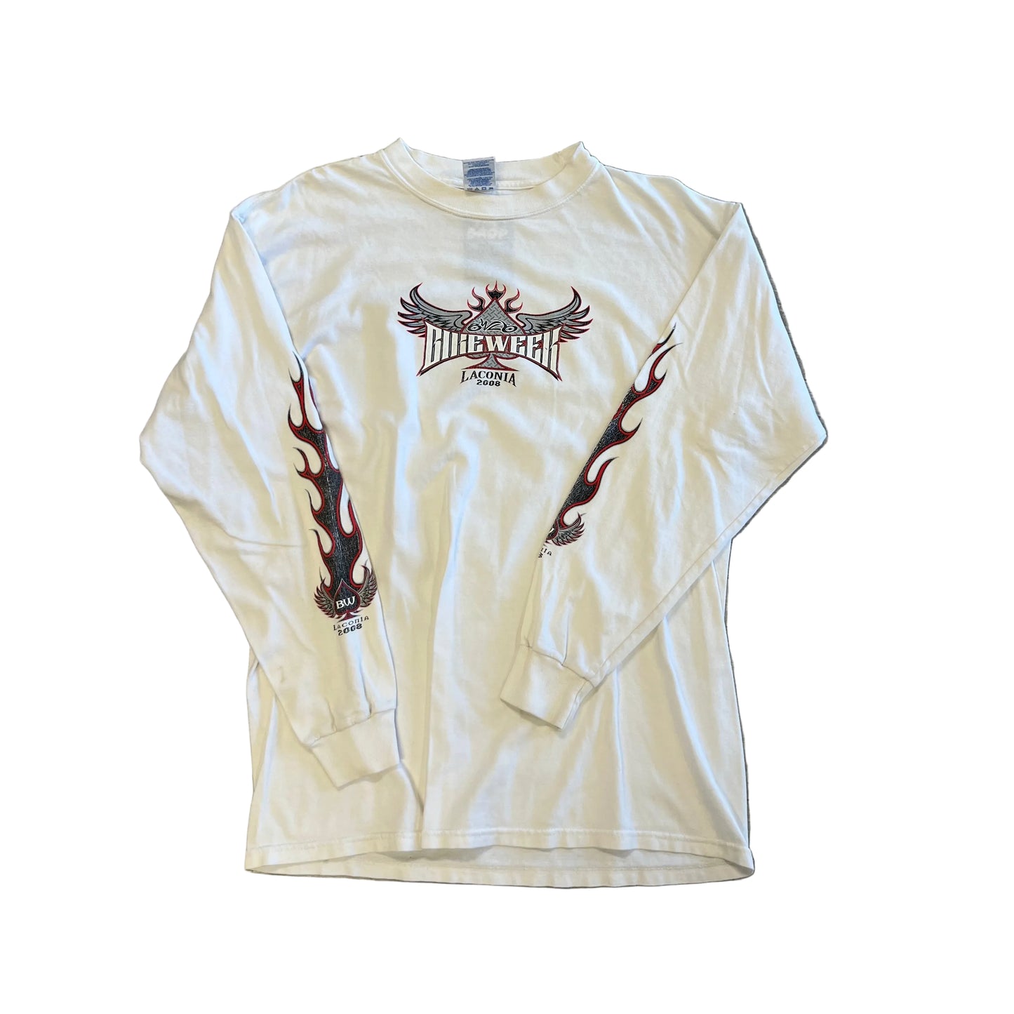 Vintage Laconia Bike Week LS Tee White