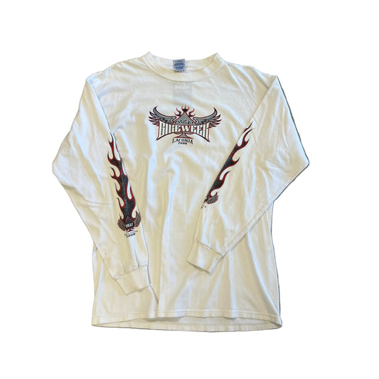 Vintage Laconia Bike Week LS Tee White