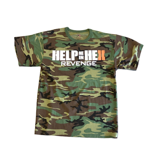 Revenge Help Me In Hell Black Ops 2 Tee Woodland Camo