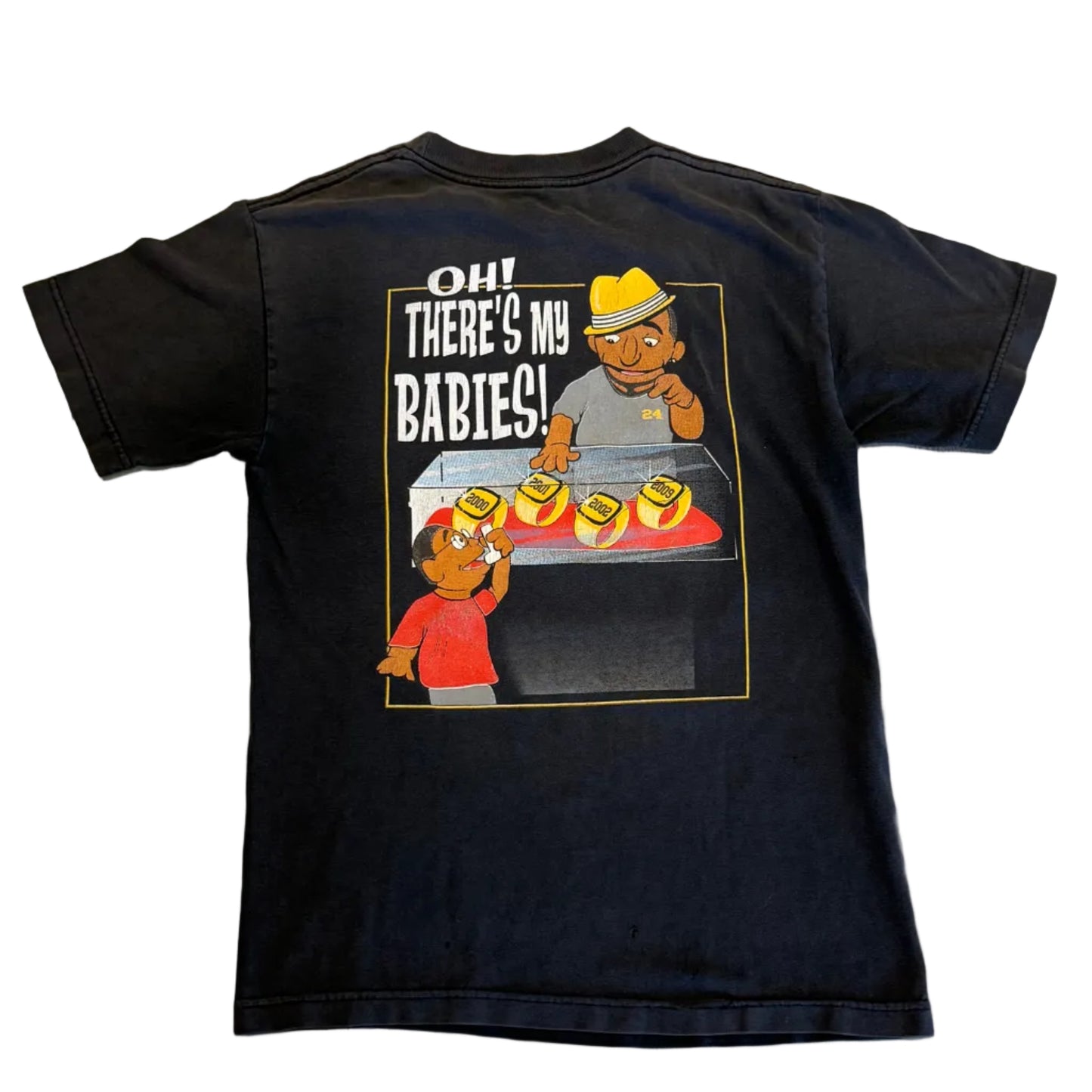 Vintage Lil Dez Kobe Bryant Lebron Four Rings Tee Black