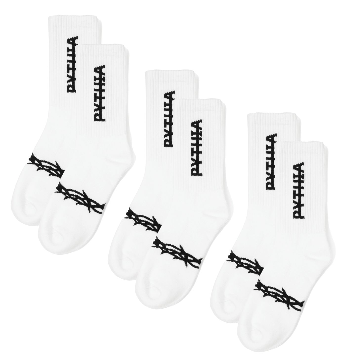 LOGO CREW SOCKS 3-PACK - WHITE