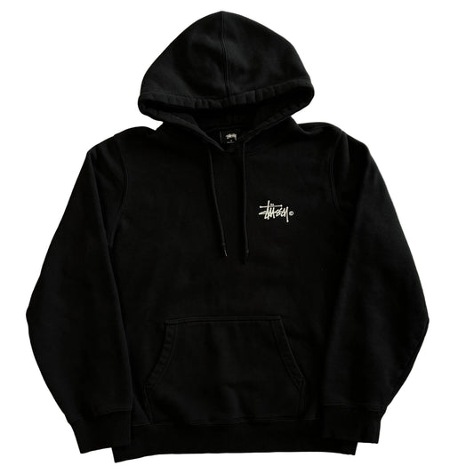 USED Stussy Basic Logo Hoodie Black