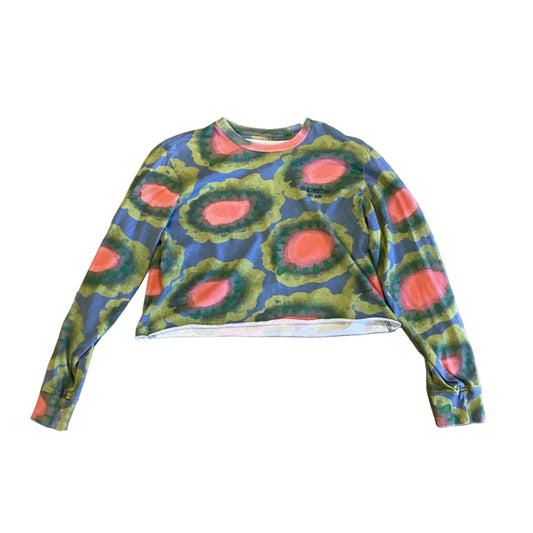 USED Supreme SS17 Painted Flowers LS Tee