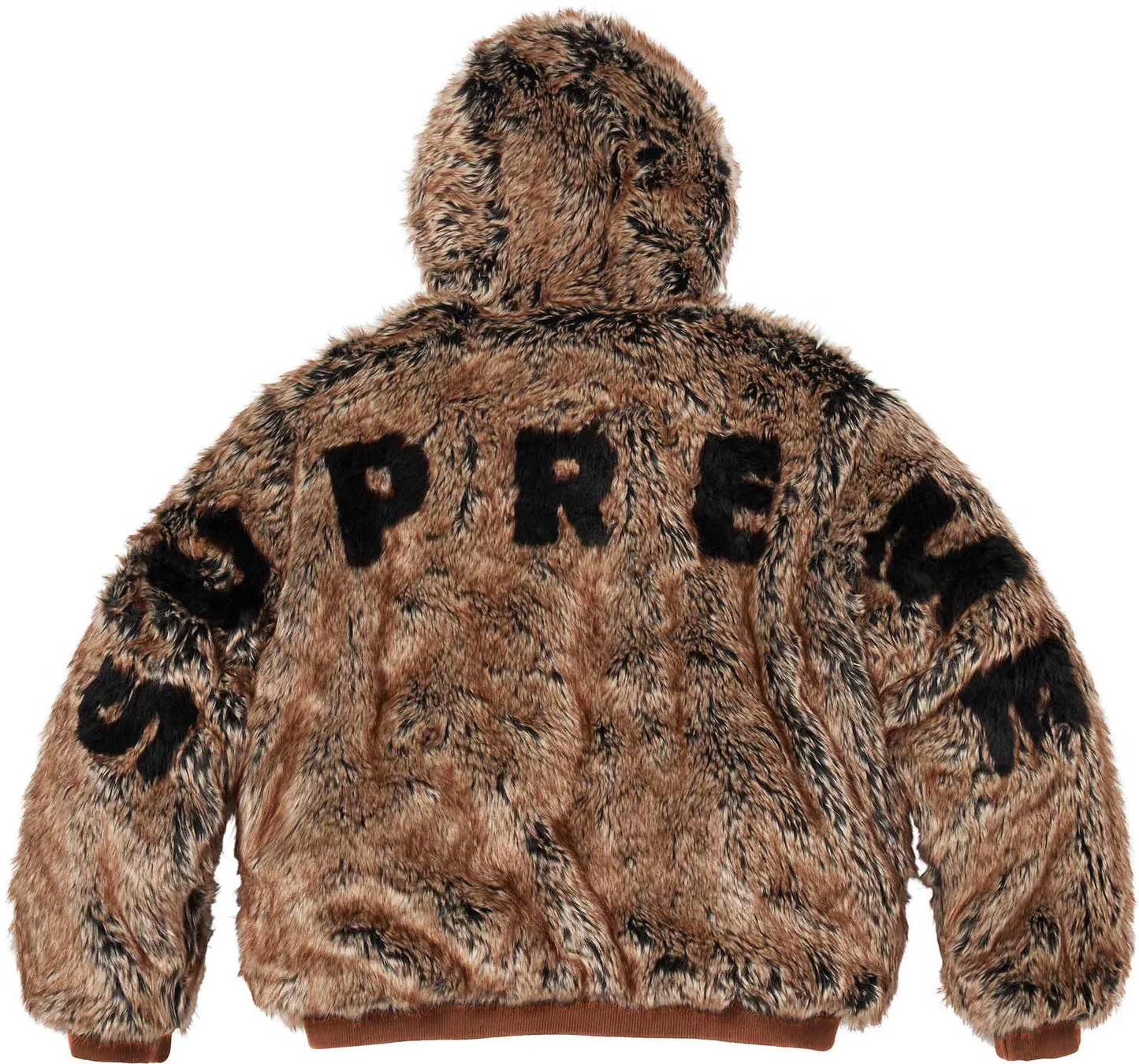 Supreme Reversible Faux Fur Hooded Work Jacket Blue