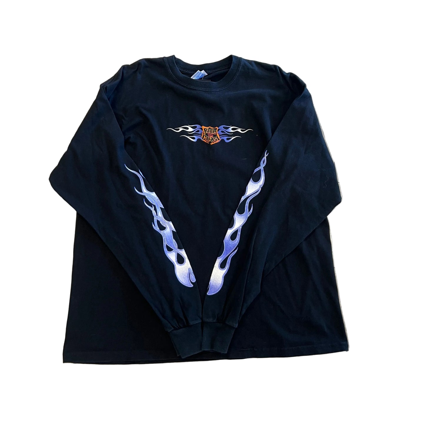 Vintage Ride The Coast LS Flame Tee Black
