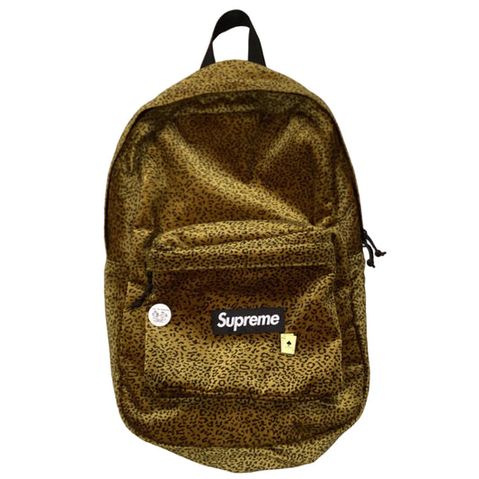 USED Supreme Velvet Backpack Tan Leopard