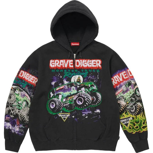 Supreme Monster Jam Grave Digger Zip Up Hoodie
