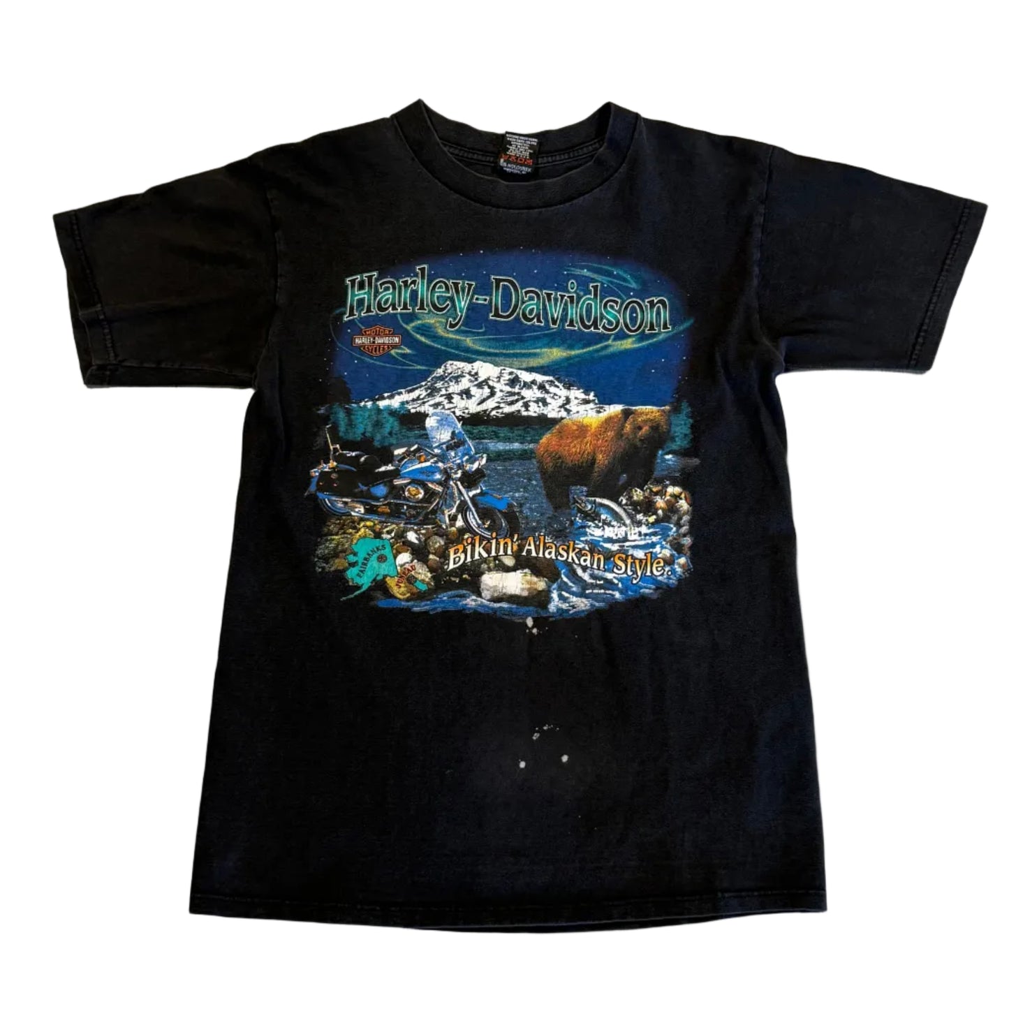 Vintage Harley Davidson Juneau Alaska Tee Black
