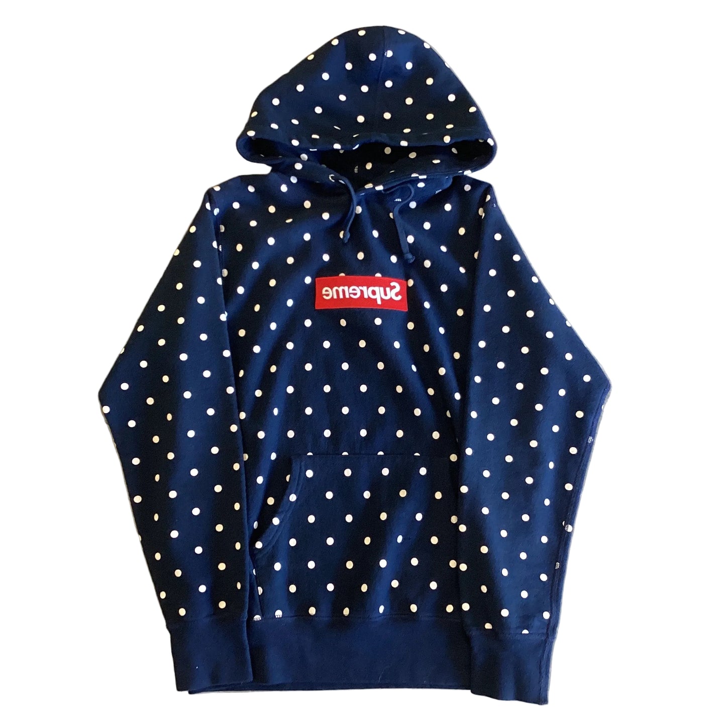 USED Supreme SS12 CDG Polka Dot Box Logo Hoodie