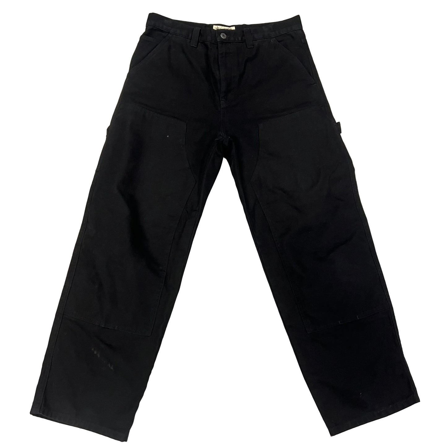 USED Stussy Double Knee Canvas Pant Black