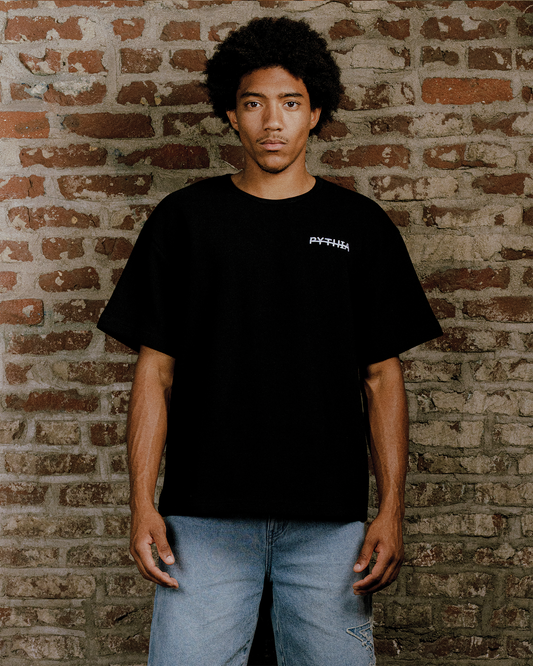 FRAME WAFFLE TEE - BLACK