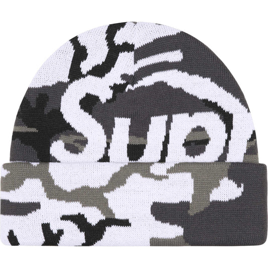 Supreme Camo Big Logo Beanie Snow Camo